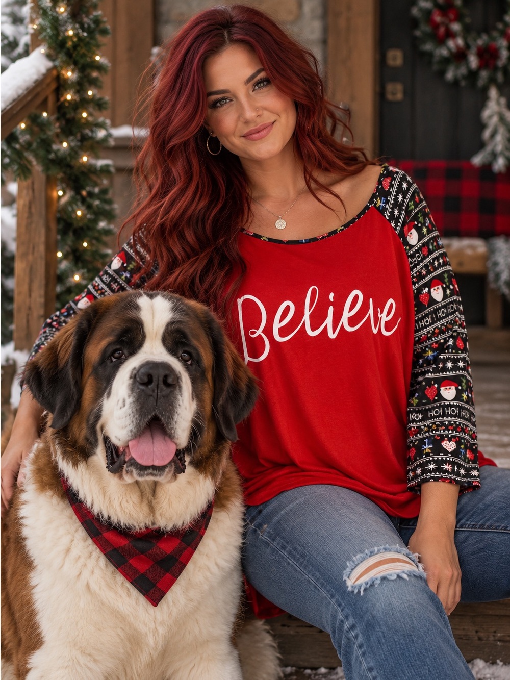 Justify 2X holiday top